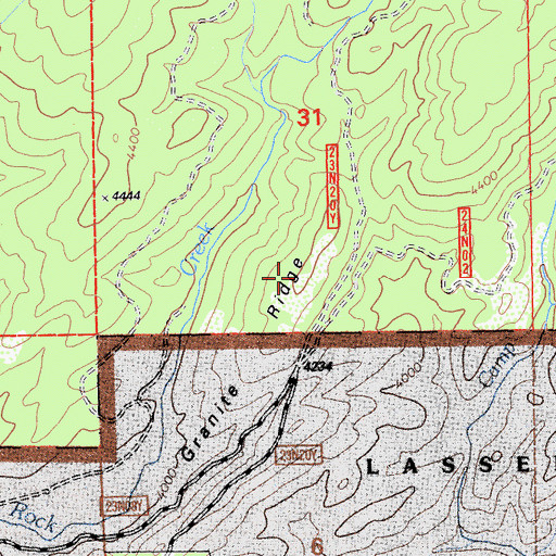 Topographic Map of Granite Ridge, CA