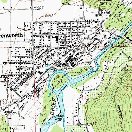 Topographic Map of Cascade Medical Center, WA