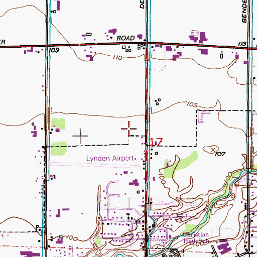 Topographic Map of Meadow Greens Retirement Community, WA