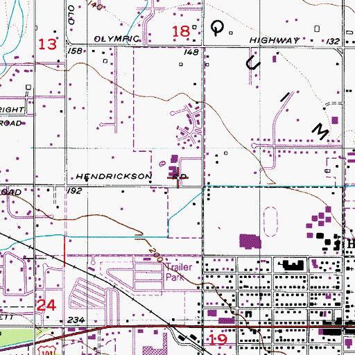 Topographic Map of Sherwood Assisted Living Facility, WA