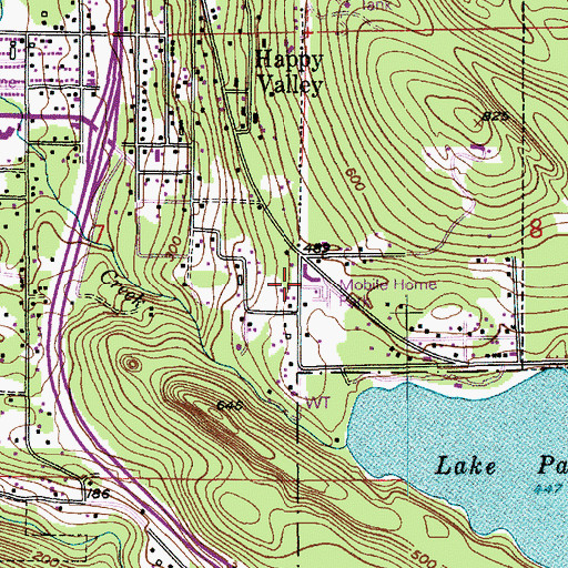 Topographic Map of Highland Care Center, WA
