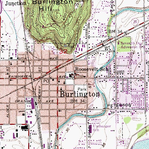Topographic Map of Burton Care Center, WA
