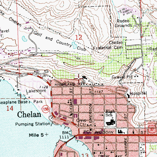 Topographic Map of Regency Manor, WA