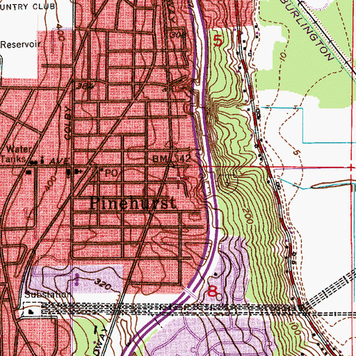 Topographic Map of Sunrise View Convalescent Center, WA