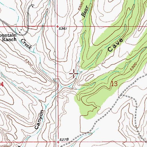 Topographic Map of Bear Creek, AZ