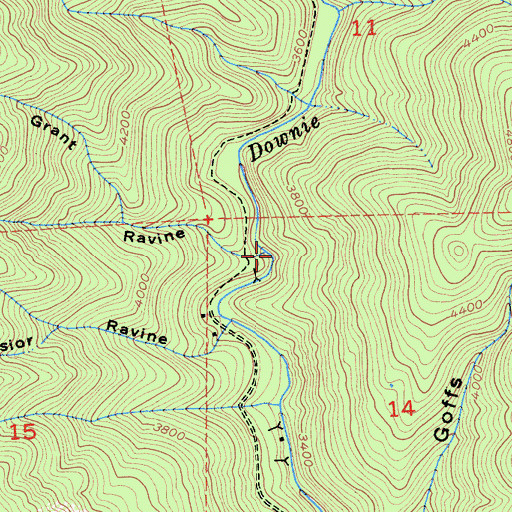 Topographic Map of Grant Ravine, CA