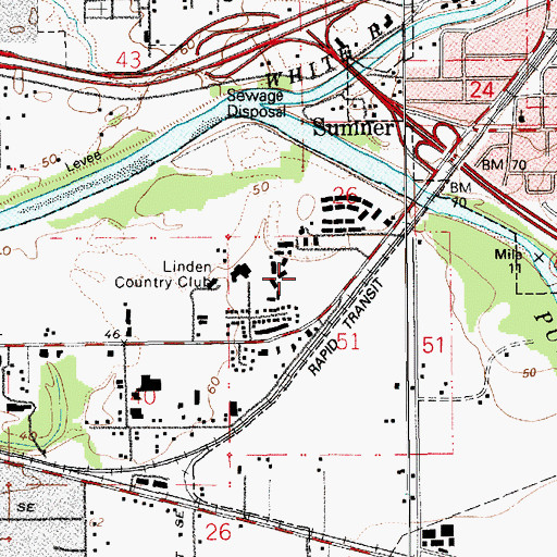 Topographic Map of Linden Grove Health Care Center, WA