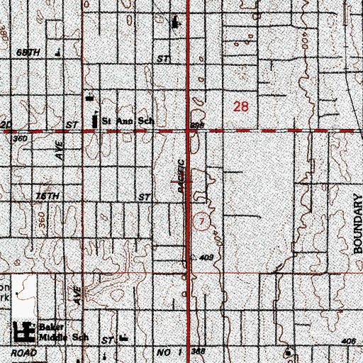 Topographic Map of Heritage Rehabilitation and Specialty Care Facility, WA