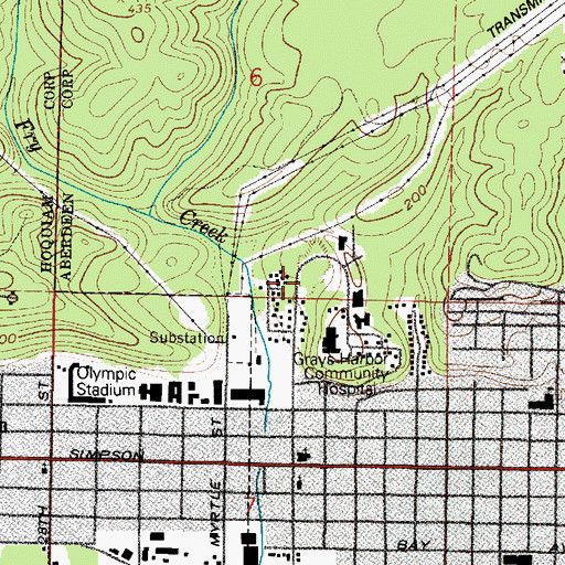 Topographic Map of Westhaven Villa, WA