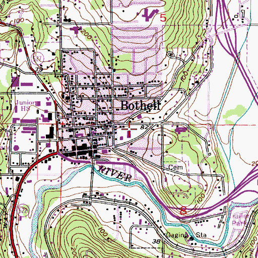 Topographic Map of Aegis Assisted Living of Bothell, WA