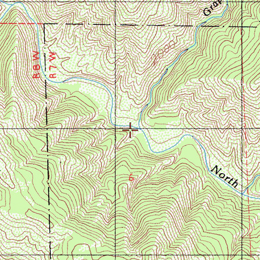 Topographic Map of Grapevine Creek, CA