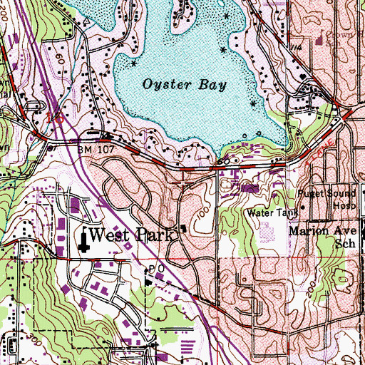 Topographic Map of Bay Vista Commons Assisted Living Community, WA