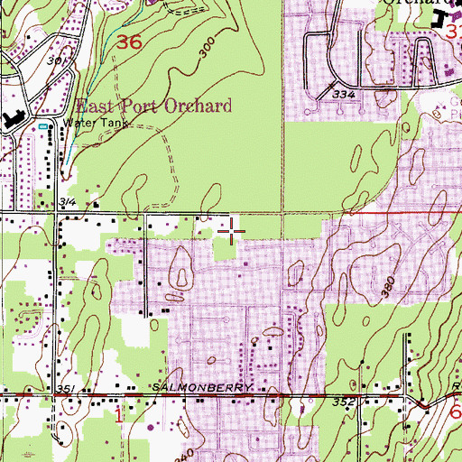 Topographic Map of Park Vista Retirement and Assisted Living Community, WA