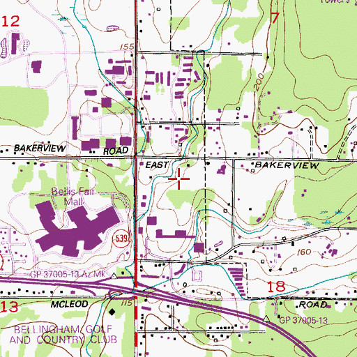 Topographic Map of Spring Creek Retirement and Assisted Living Community, WA
