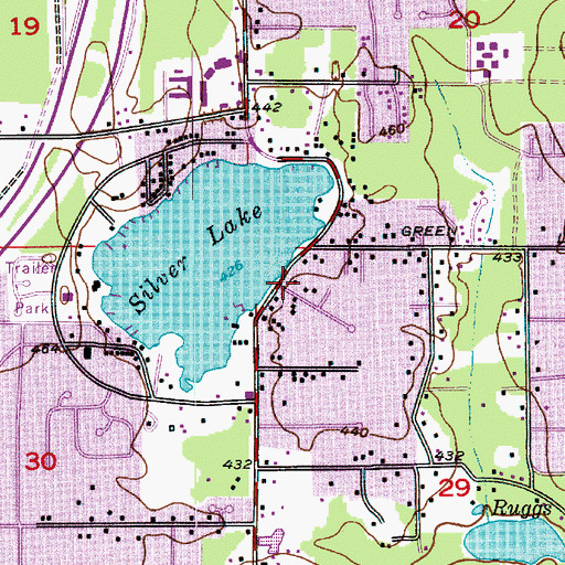 Topographic Map of Alterra Clare Bridge at Silver Lake Senior Living, WA