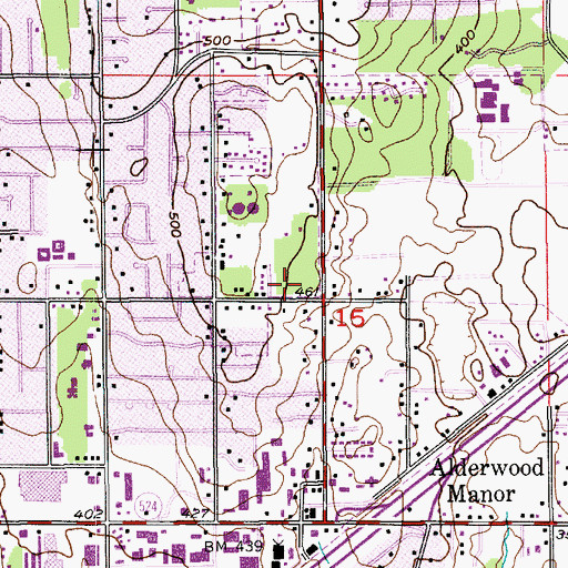 Topographic Map of Alterra Clare Bridge of Lynnwood Senior Living, WA