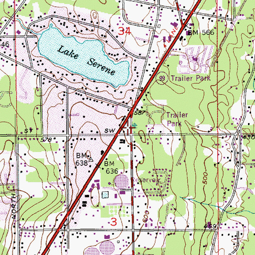 Topographic Map of Chateau Pacific Retirement Community, WA