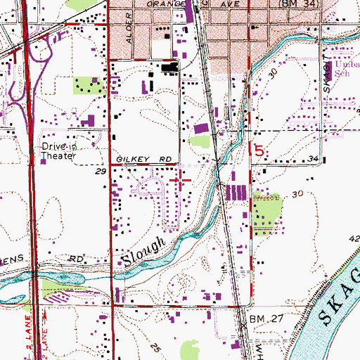 Topographic Map of Creekside Retirement Community, WA