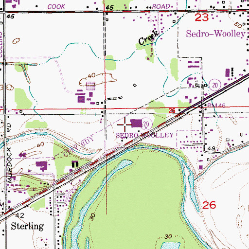 Topographic Map of Life Care Center of Skagit Valley, WA