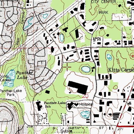 Topographic Map of Garden Terrace Alzheimer's Center of Excellence, WA
