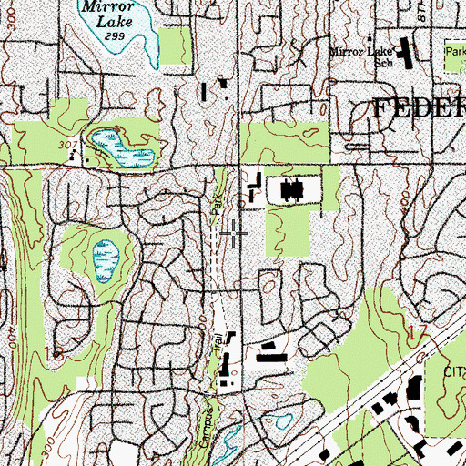 Topographic Map of Hallmark Manor, WA