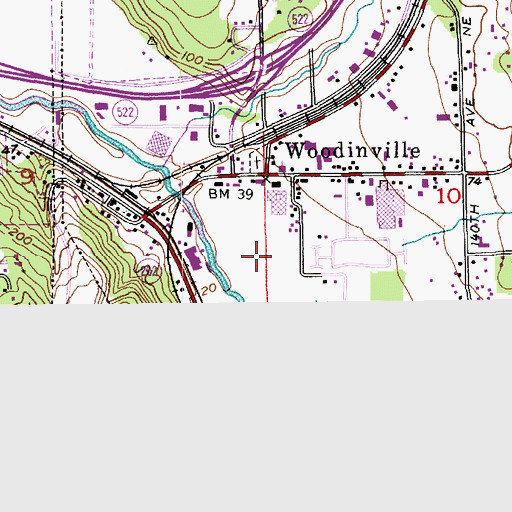 Topographic Map of Brittany Park Retirement Community, WA