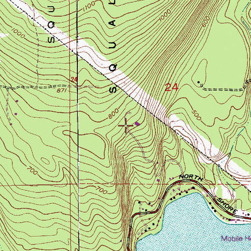 Topographic Map of Lake Whatcom Residential and Treatment Center, WA