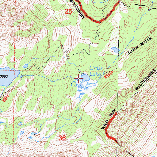 Topographic Map of Grass Lake, CA
