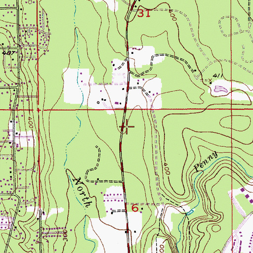 Topographic Map of Merrill Gardens at Mill Creek, WA