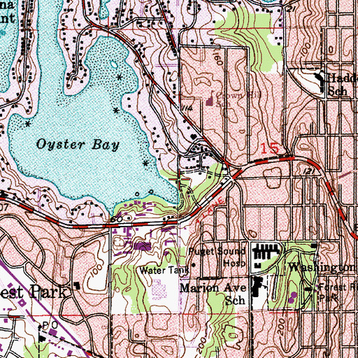 Topographic Map of Bay Pointe Assisted Living Bremerton, WA
