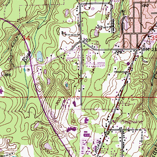 Topographic Map of Stafford Suites at Port Orchard, WA