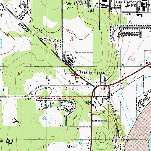 Topographic Map of Regency on Whidbey, WA