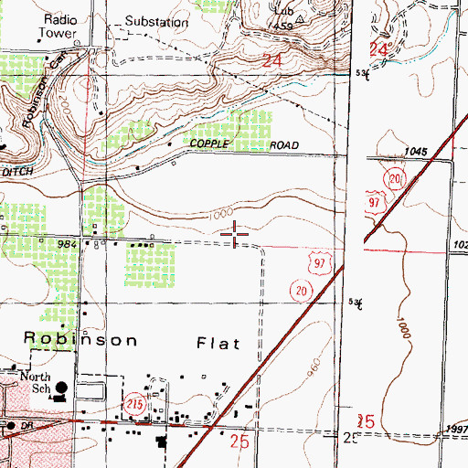 Topographic Map of Spring Hill Senior Living Apple Springs, WA