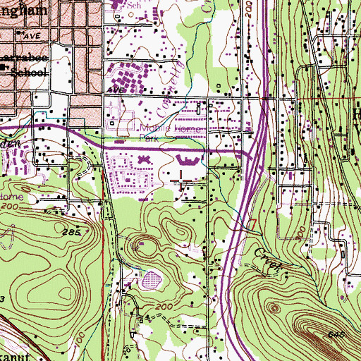Topographic Map of Summit Place Assisted Living Facility, WA