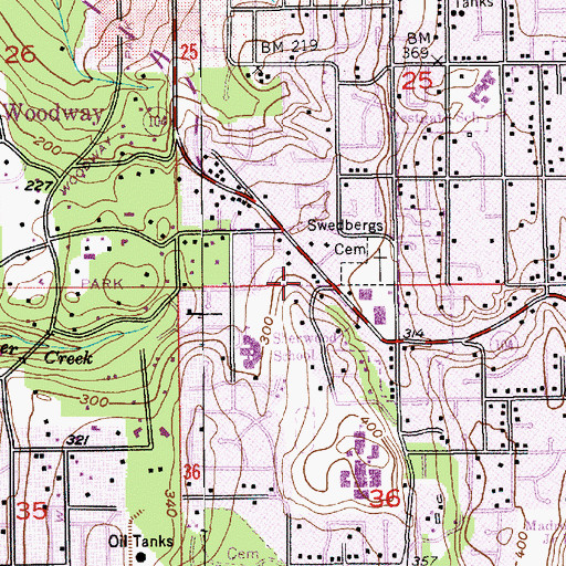 Topographic Map of Sunrise of Edmonds Senior Living Center, WA