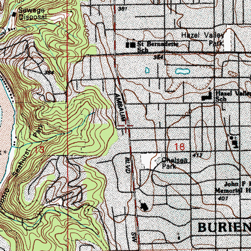 Topographic Map of Village Concepts - El Dorado West Retirement Community, WA