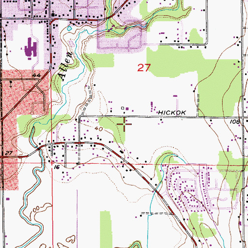 Topographic Map of Grandview Village Retirement Community, WA
