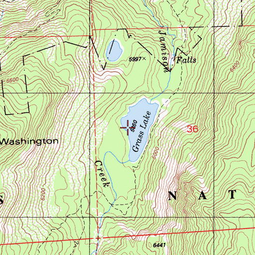 Topographic Map of Grass Lake, CA