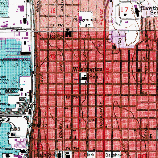 Topographic Map of Washington Oakes Leisure Care Retirement Community, WA