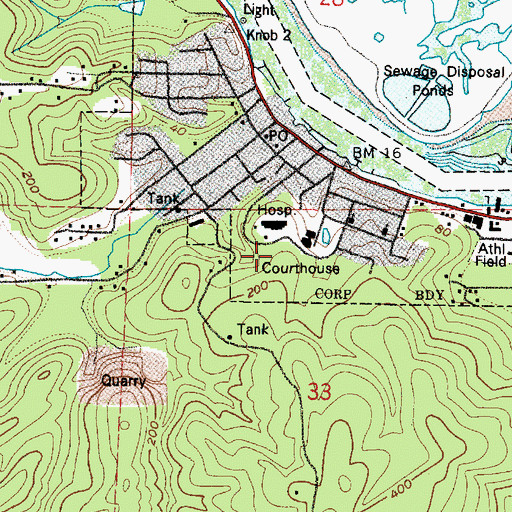 Topographic Map of Alder House Assisted Living Facility, WA
