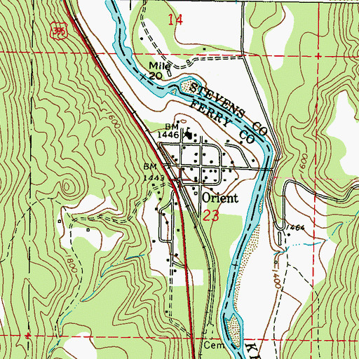 Topographic Map of Kettle River Community Health Center, WA