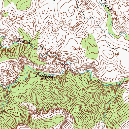 Topographic Map of Bear Creek, AZ