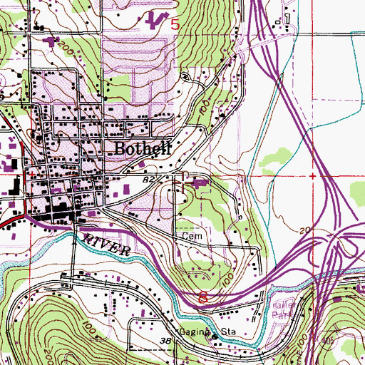 Topographic Map of North Creek Health and Rehabilitation Center, WA