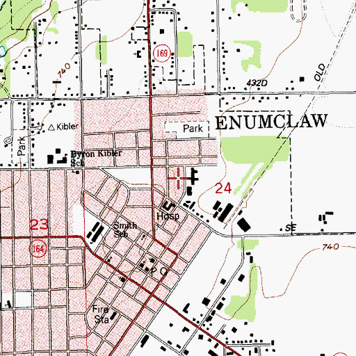 Topographic Map of Evergreen Enumclaw Health and Rehabilitation Center, WA
