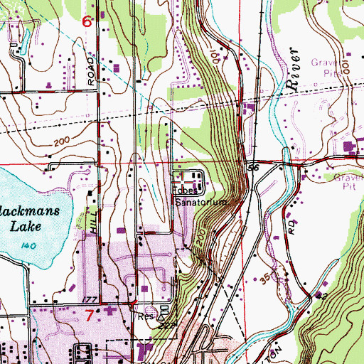 Topographic Map of Delta Rehabilitation Center, WA