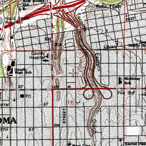 Topographic Map of Tacoma Rehabilitation and Specialty Care Facility, WA