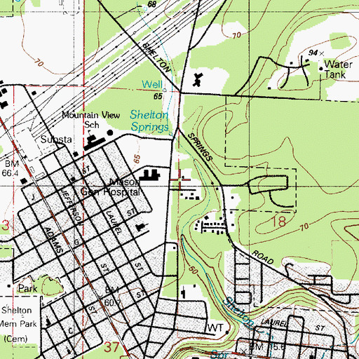 Topographic Map of Fir Lane Health and Rehabilitation Center, WA