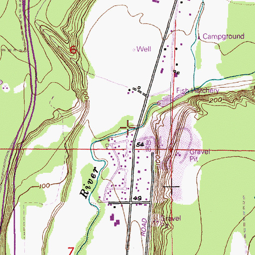 Topographic Map of Samish River Bridge, WA
