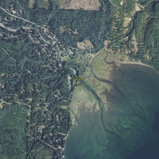 Aerial/Satellite Image of Duckabush River Bridge, WA