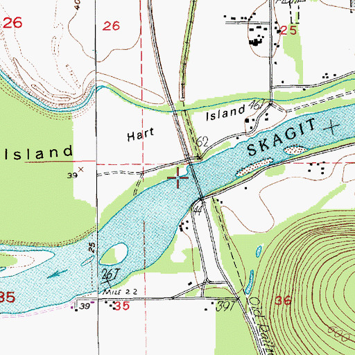 Topographic Map of Skagit River Bridge, WA